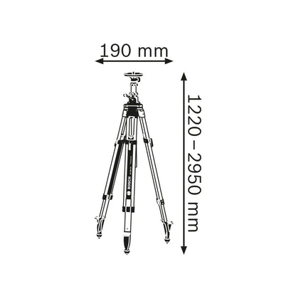 Bosch BT 300 HD Professional Tripod with Adjustable Height for Stability and Versatility 0601091A00