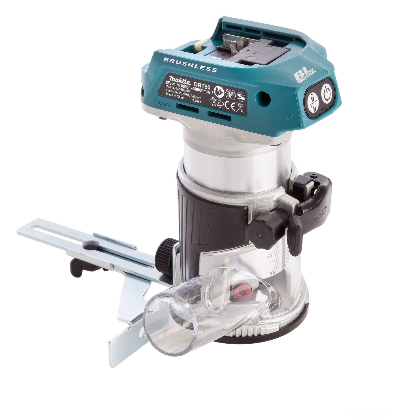 Makita DRT50ZJX3 18V LXT Brushless 1/4" Router Trimmer Body with 1 x 3.0Ah Battery Charger & Case