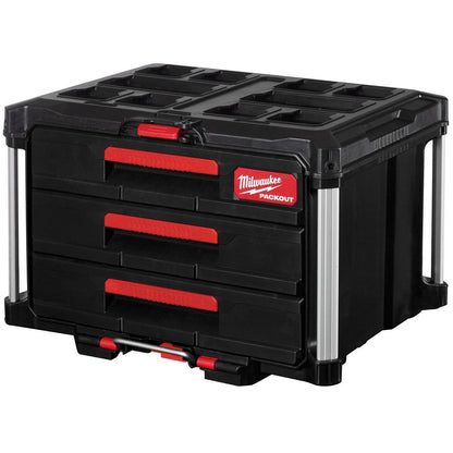 Milwaukee Packout Trolley Case With 3 Drawer Tool Box & 2 Drawer Tool Box