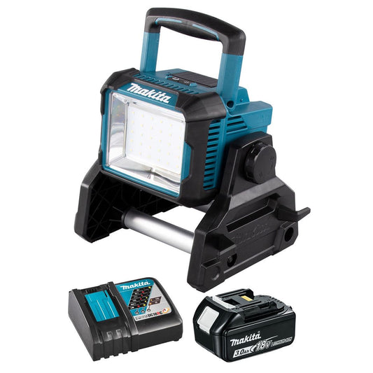 Makita DML811/1 14.4V - 18V LXT Li-ion Cordless LED Worklight with 1 x 3.0Ah Battery & Charger